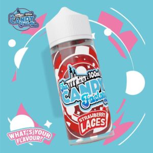 STRAWBERRY LACES 100ML E LIQUID THE CANDY FACTORY