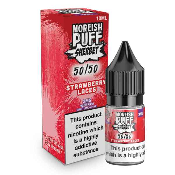 Buy STRAWBERRY LACES (SHERBET) 10ML E LIQUID MOREISH PUFF Online