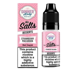 STRAWBERRY MACAROON DESSERTS 10ML NIC SALT DINNER LADY