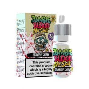 STRAWBERRY & CREAM NIC SALT 10ML BY ZOMBIE BLOOD