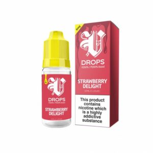 STRAWBERRY DELIGHT 6 X 10ML E-LIQUID BY V DROPS 