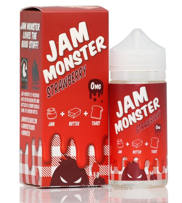 STRAWBERRY E-LIQUID 100ML JAM MONSTER