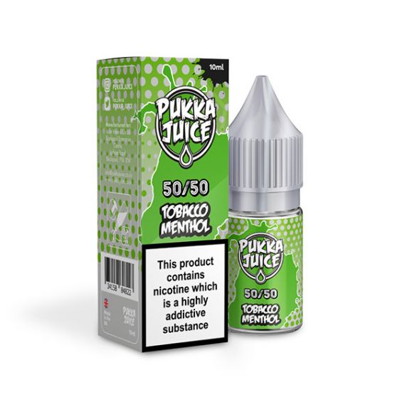 TOBACCO MENTHOL 10 X 10ML E LIQUID 50/50 BY PUKKA JUICE