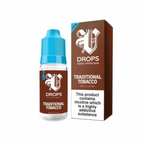 TRADITIONAL TOBACCO 6 X 10ML E-LIQUID BY V DROPS