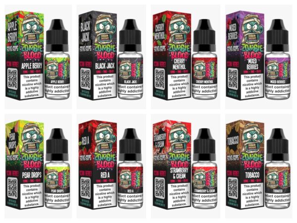 ZOMBIE BLOOD E LIQUID (10 X 10ML = 100ML) 20 FLAVOURS