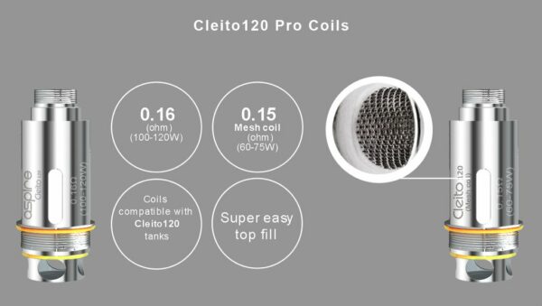 ASPIRE CLEITO 120 COILS - Image 3