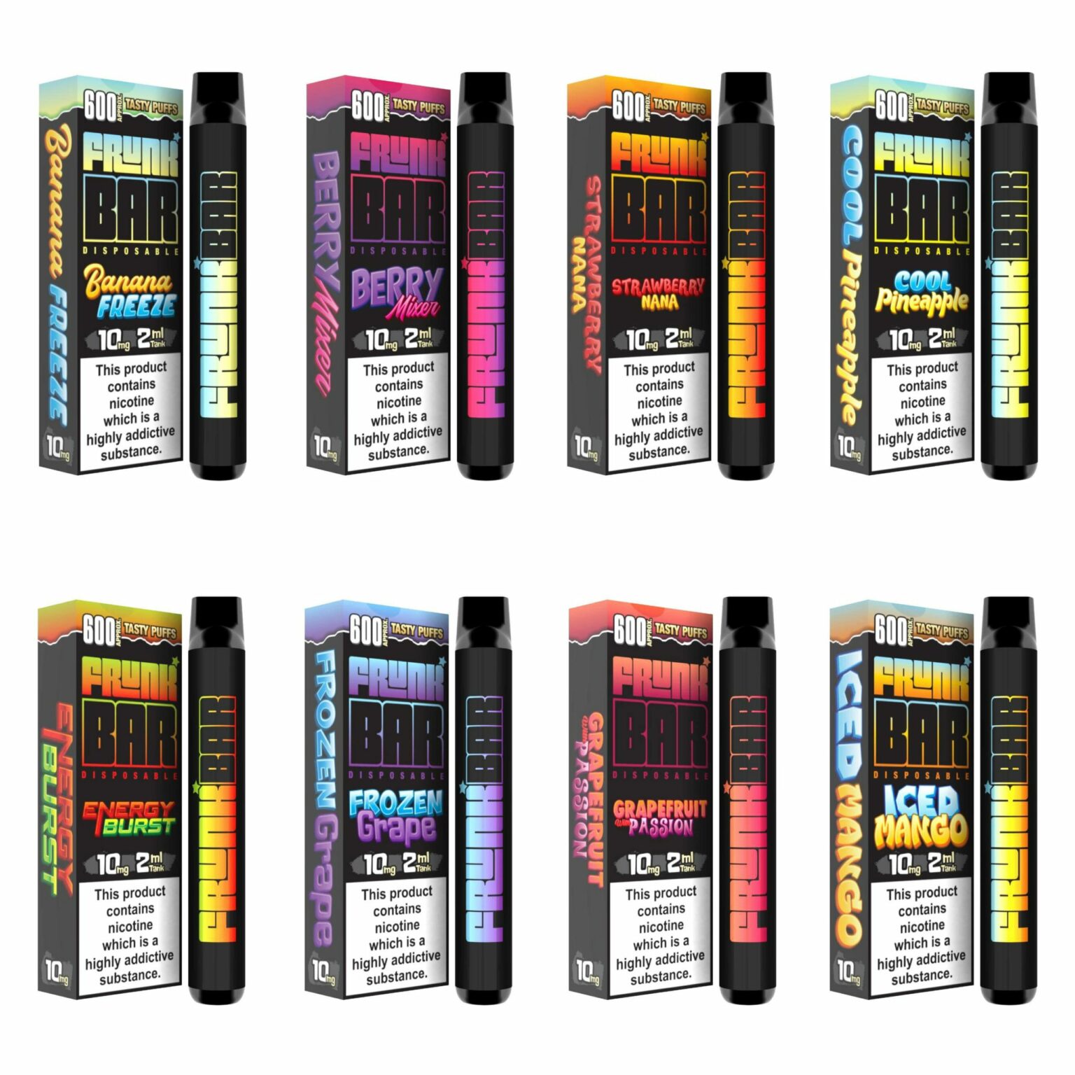 FRUNK BAR 600 PUFF DISPOSABLE POD DEVICE 20MG UK Vape Store ECig