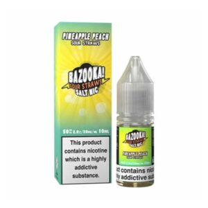 PINEAPPLE PEACH (SOUR STRAWS) 10ML NIC SALT BAZOOKA