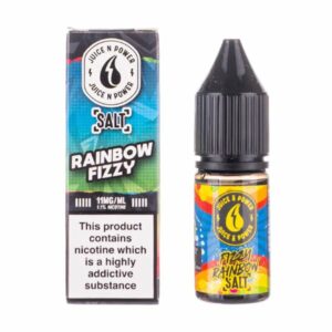 RAINBOW FIZZY NIC SALT 10ML JUICE N POWER PACK OF 10