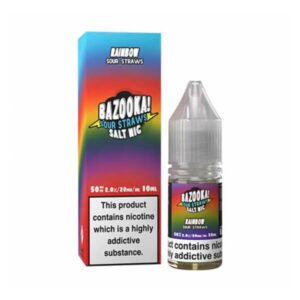 RAINBOW (SOUR STRAWS) 10ML NIC SALT BAZOOKA