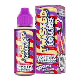 BLACKCURRANT VANILLA STRAWBERRY 100ML E LIQUID TWISTED LOLLIES