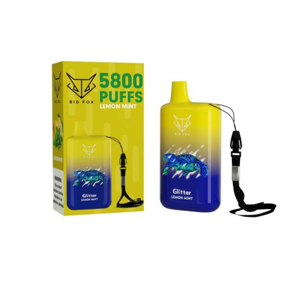 BIG FOX GLITTER 5800 DISPOSABLE DEVICE VAPE 20MG - Image 2