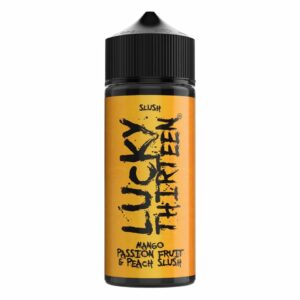 MANGO PASSION FRUIT & PEACH (SLUSH) 100ML E LIQUID LUCKY THIRTEEN