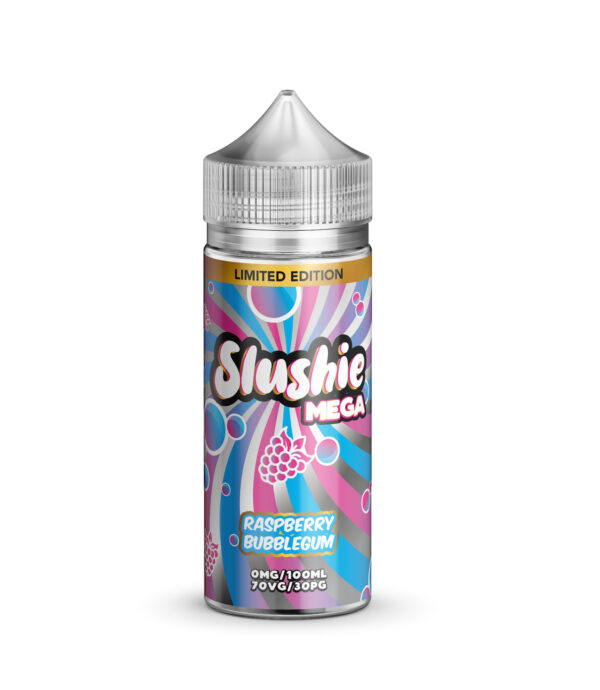 RASPBERRY BUBBLEGUM 100ML E LIQUID SLUSHIE MEGA