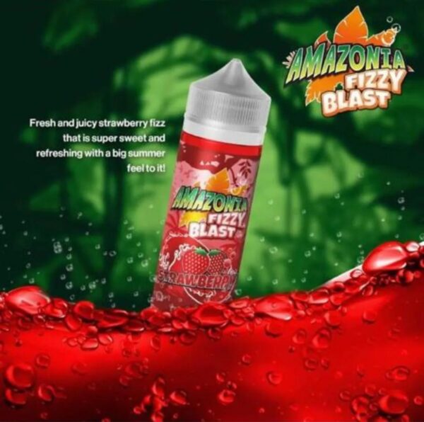 STRAWBERRY (FIZZY BLAST) 100ML E LIQUID AMAZONIA