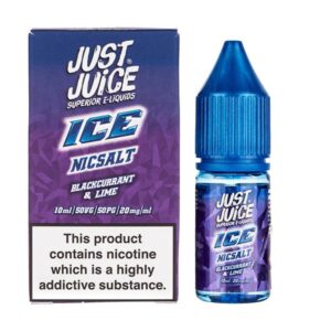 BLACKCURRANT & LIME (ICE) 10ML NIC SALT JUST JUICE