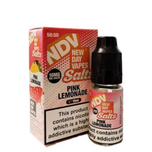 PINK LEMONADE 10ML NIC SALT NEW DAY VAPES (NDV) PACK OF 5 EXP