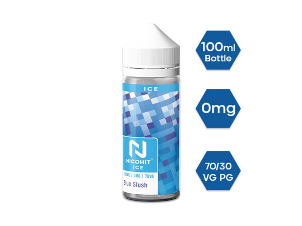 BLUE SLUSH ICE 100ML E LIQUID NICOHIT