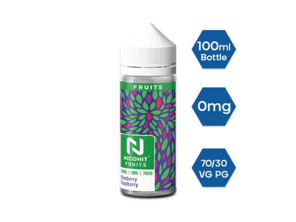 BLUEBERRY RASPBERRY FRUITS 100ML E LIQUID NICOHIT