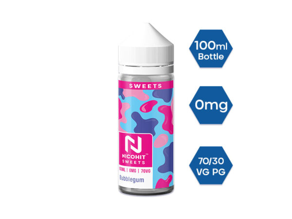 BUBBLEGUM SWEETS 100ML E LIQUID NICOHIT