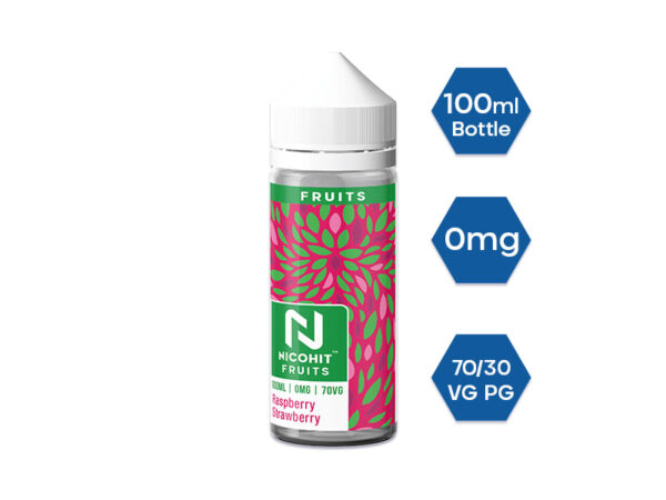 RASPBERRY STRAWBERRY FRUITS 100ML E LIQUID NICOHIT