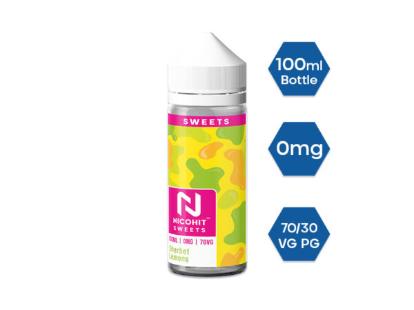 SHERBET LEMONS SWEETS 100ML E LIQUID NICOHIT