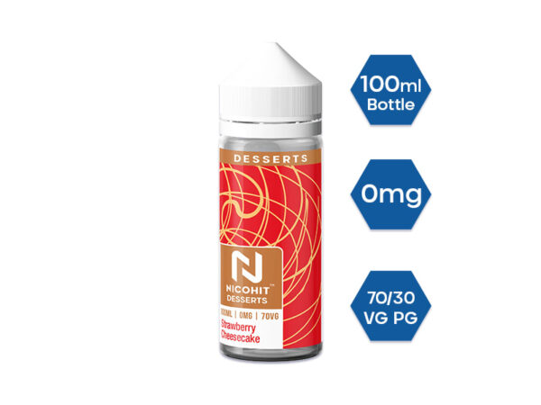 STRAWBERRY CHEESECAKE DESSERTS 100ML E LIQUID NICOHIT