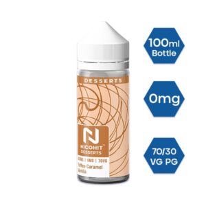 TOFFEE CARAMEL VANILLA DESSERTS 100ML E LIQUID NICOHIT