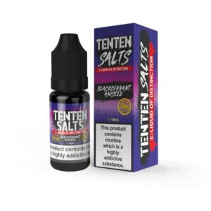 BLACKCURRANT ANISEED 10ML NIC SALT TENTEN PACK OF 10