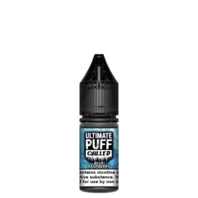 BLUE RASPBERRY CHILLED 10ML E LIQUID 50/50 ULTIMATE PUFF PACK OF 10