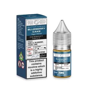 BUTTERCREAM BLUEBERRY CAKE 10ML NIC SALT GLAS BASIX