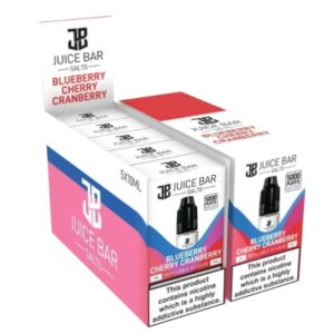 BLUEBERRY CHERRY CRANBERRY 10ML NIC SALT JUICE BAR PACK OF 5
