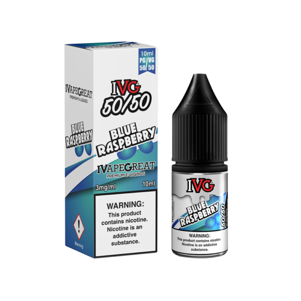 BLUE RASPBERRY 10ML E LIQUID 50/50 IVG PACK OF 10 UK Vape Store E