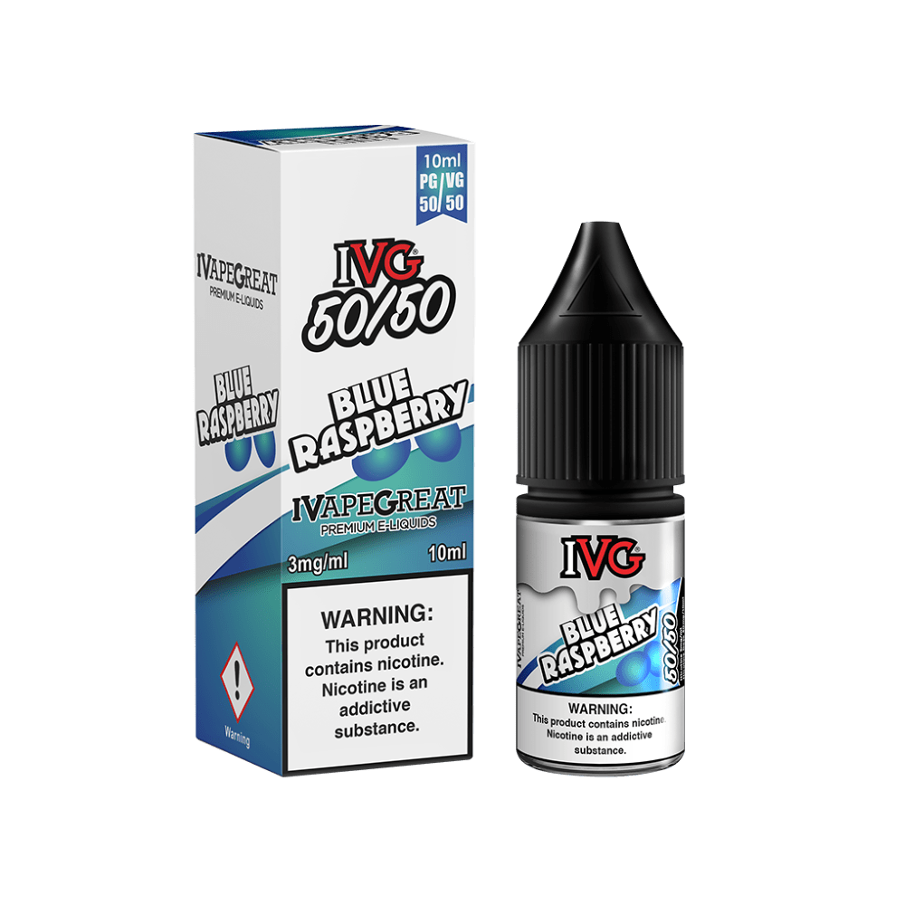 BLUE RASPBERRY 10ML E LIQUID 50/50 IVG PACK OF 10 UK Vape Store E