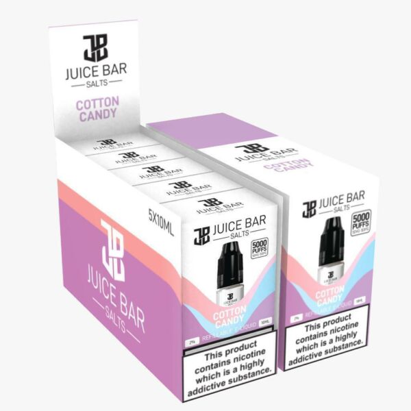COTTON CANDY 10ML NIC SALT JUICE BAR PACK OF 5 UK Vape Store ECig