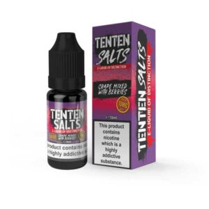 GRAPE MIXED WITH BERRIES 10ML NIC SALT TENTEN PACK OF 10