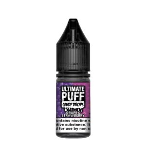 GRAPE & STRAWBERRY CANDY DROPS 10ML E LIQUID 50/50 ULTIMATE PUFF PACK OF 10