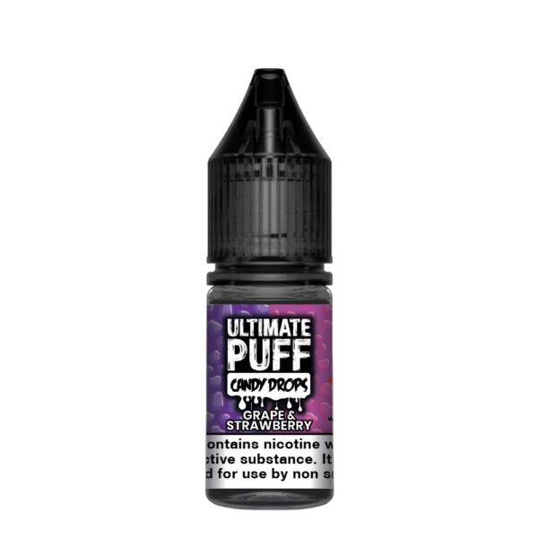 GRAPE & STRAWBERRY CANDY DROPS 10ML E LIQUID 50/50 ULTIMATE PUFF PACK OF 10