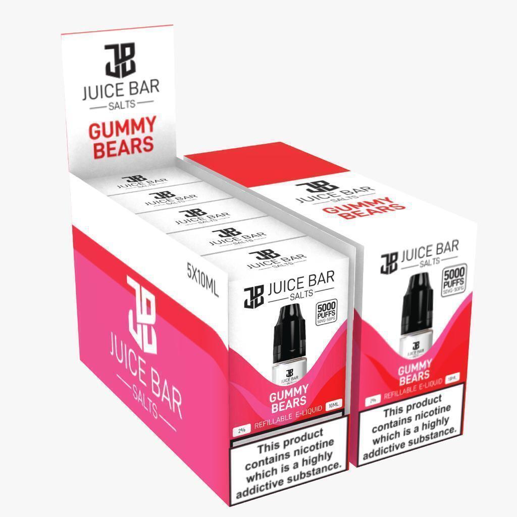 Buy GUMMY BEARS 10ML NIC SALT JUICE BAR PACK OF 5 Online Shopping E