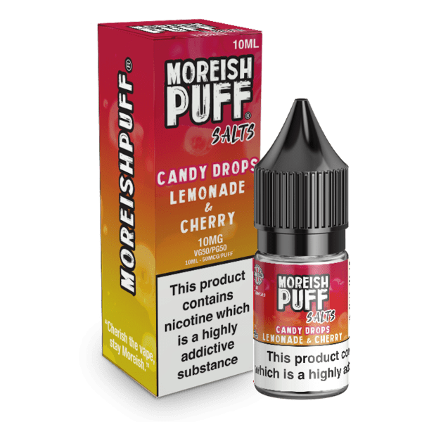 Buy LEMONADE & CHERRY (CANDY DROPS) 10ML NIC SALT MOREISH PUFF Online