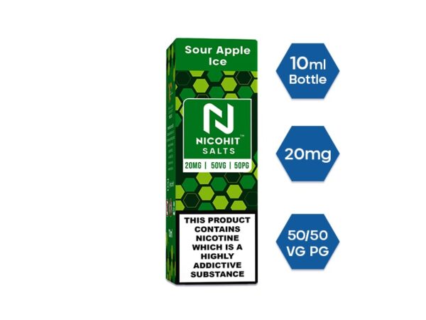 SOUR APPLE ICE 10ML NIC SALT NICOHIT