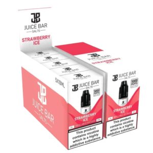 STRAWBERRY ICE 10ML NIC SALT JUICE BAR PACK OF 5