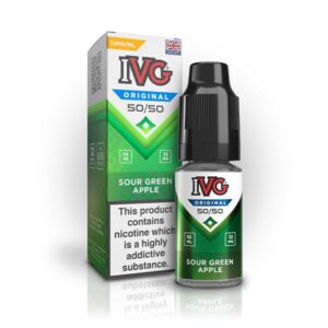 Sour Green Apple 10ml E Liquid 50/50 IVG Pack Of 10
