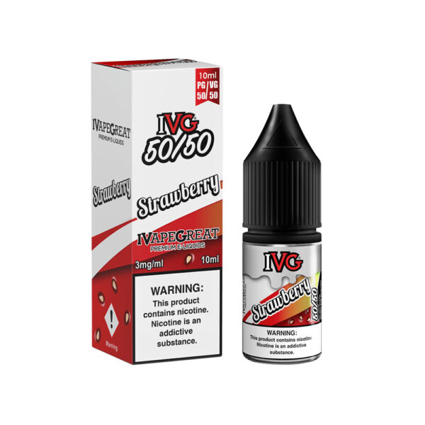 STRAWBERRY 10ML E LIQUID 50/50 IVG PACK OF 10