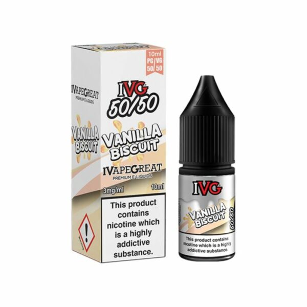 VANILLA BISCUIT 10ML E LIQUID 50/50 IVG PACK OF 10