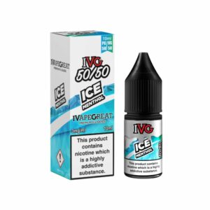 ICE MENTHOL 10ML E LIQUID 50/50 IVG PACK OF 10