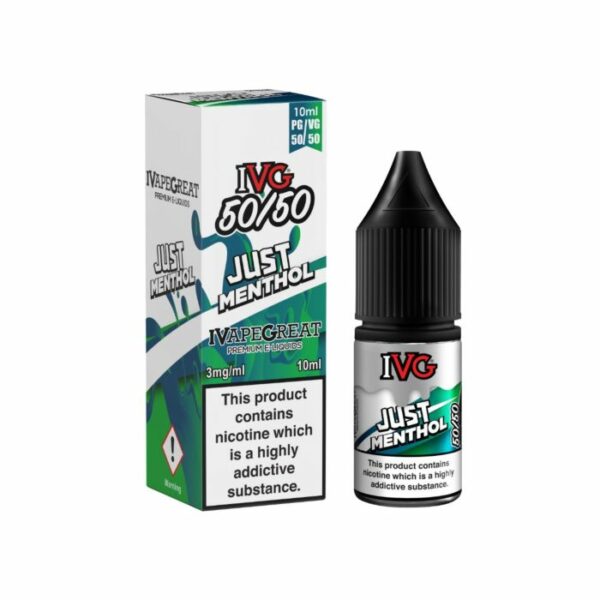 JUST MENTHOL 10ML E LIQUID 50/50 IVG PACK OF 10