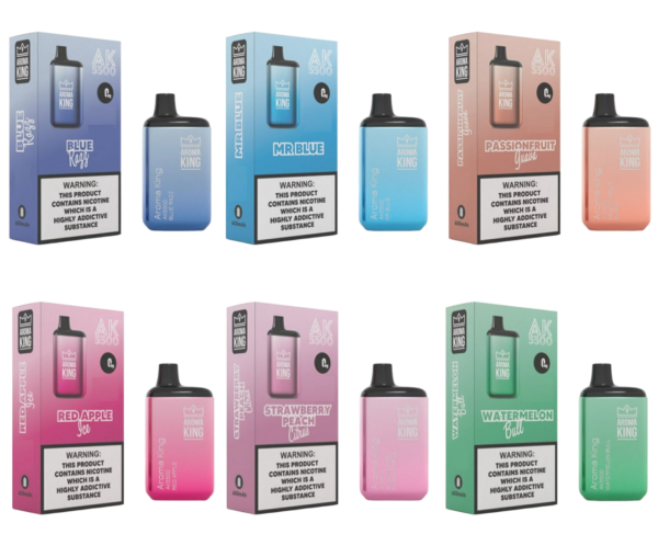 AROMA KING AK5500 METALLIC DISPOSABLE VAPE KIT 0MG