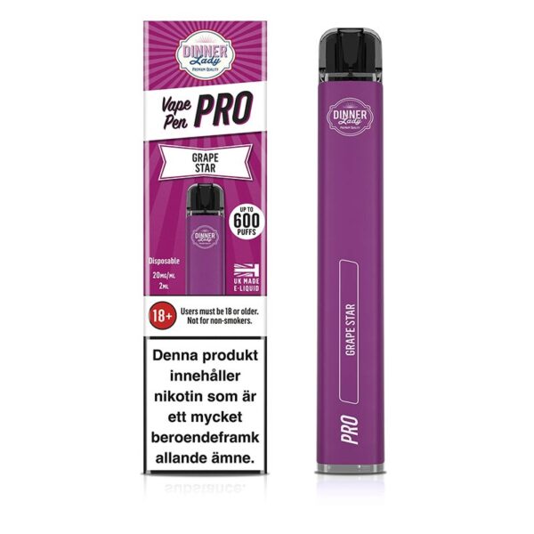 DINNER LADY VAPE PEN PRO 600 DISPOSABLE VAPE KIT 20MG - Image 7