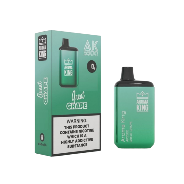 AROMA KING AK5500 METALLIC DISPOSABLE VAPE KIT 0MG - Image 13